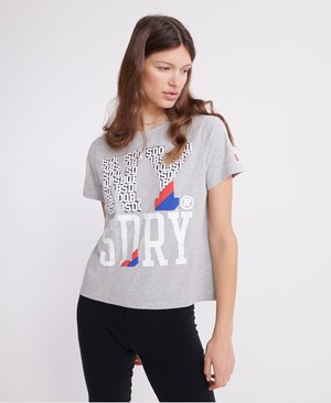 Superdry SDQB High NY Női Pólók Szürke | PZLWJ1892